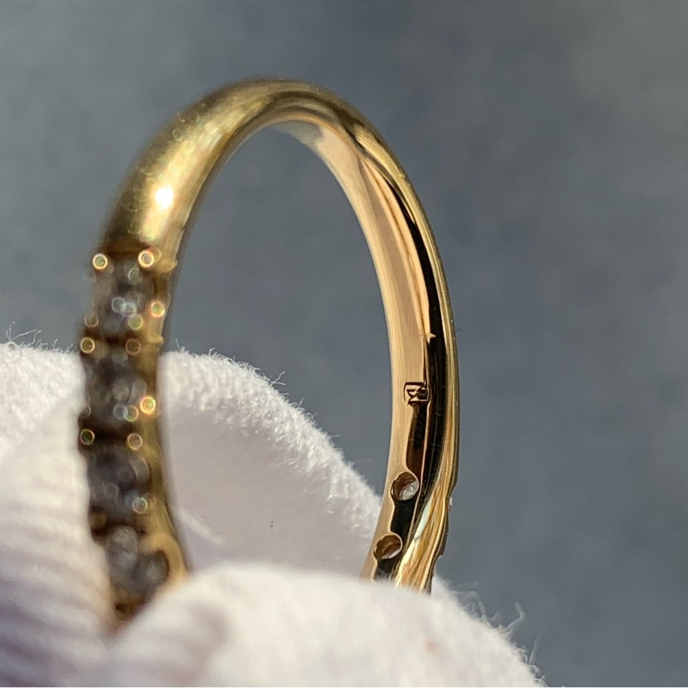 Riviera Pavé Diamond Ring In 18k Yellow Gold (1/2 Ct. Tw.) - Picture 15 of 16